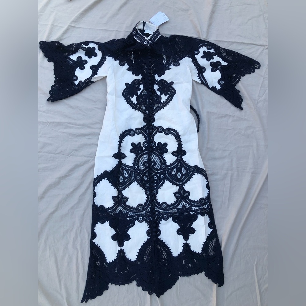 Zimmermann Tiggy Embroidered Shirt Dress
